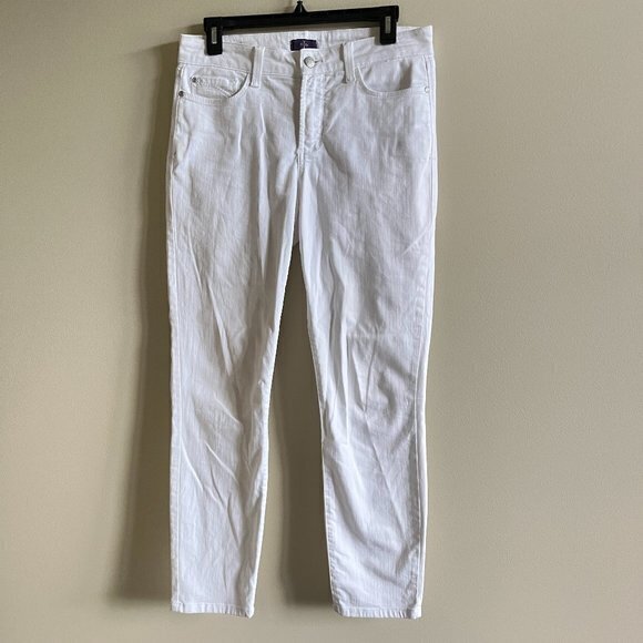 NYDJ Clarissa Colored Stretch‎ Ankle Skinny Jeans In Optic White Womens Size 6 - Picture 3 of 14